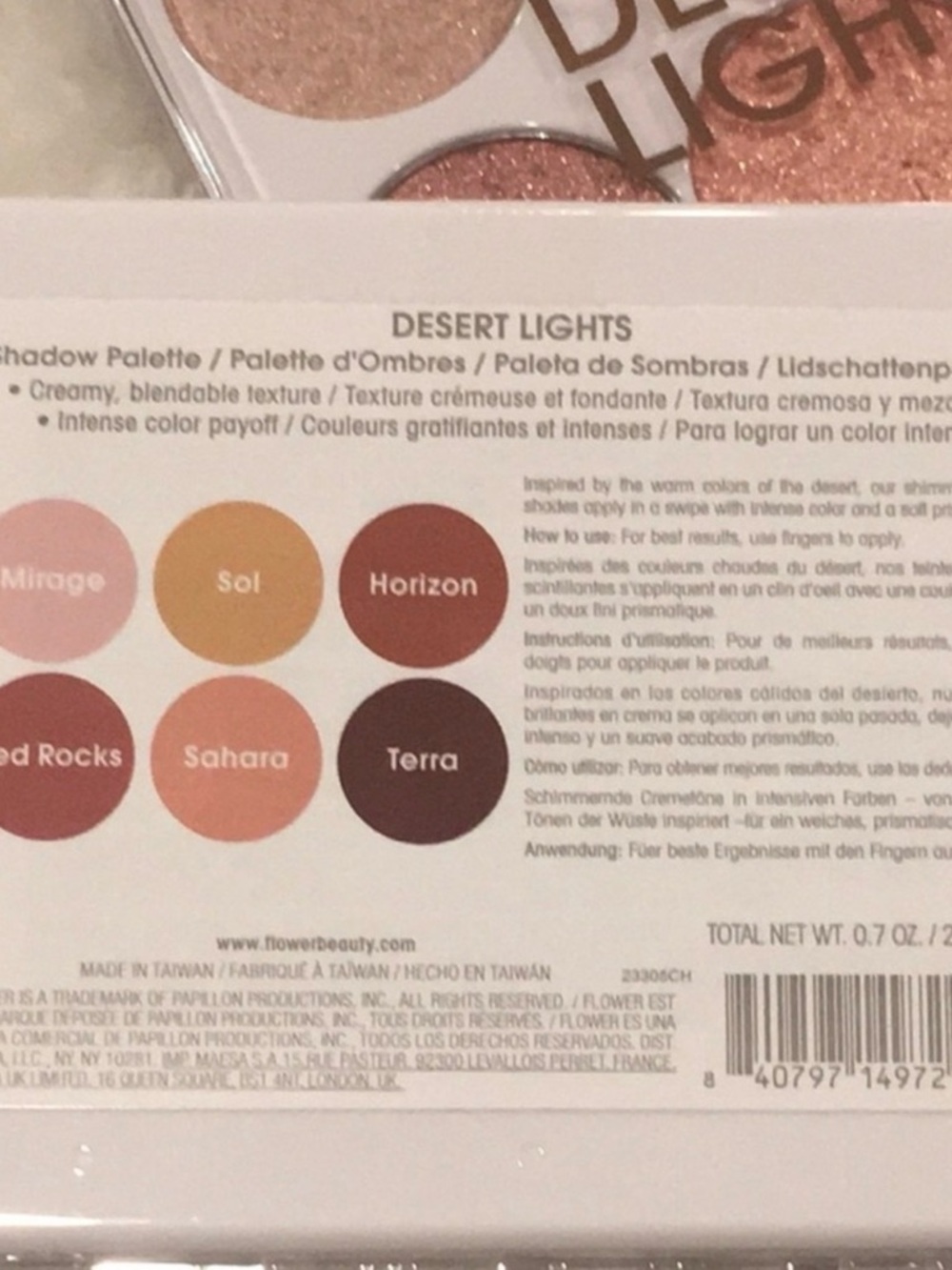 Flower Beauty Desert Lights Shimmer Eyeshadow Palette - Warm Neutrals - Picture 5 of 5